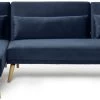 Habitat Andy Left Corner Velvet Clic Clac Sofa Bed - Navy -Sofa Discount Store 3159491 R Z001A