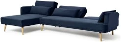 Habitat Andy Left Corner Velvet Clic Clac Sofa Bed - Navy -Sofa Discount Store 3159491 R Z003A