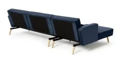 Habitat Andy Left Corner Velvet Clic Clac Sofa Bed - Navy -Sofa Discount Store 3159491 R Z004A
