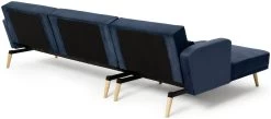 Habitat Andy Left Corner Velvet Clic Clac Sofa Bed - Navy -Sofa Discount Store 3159491 R Z005A