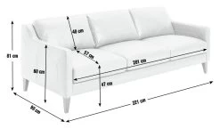 Habitat Leone Leather 4 Seater Sofa - Tan -Sofa Discount Store 3182853 R E001