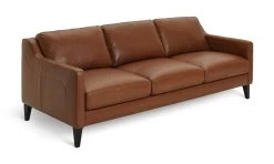 Habitat Leone Leather 4 Seater Sofa - Tan -Sofa Discount Store 3182853 R Z002A