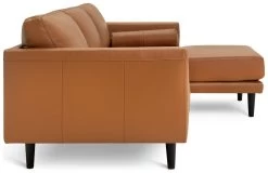 Habitat Jackson Leather Right Corner Chaise Sofa - Tan -Sofa Discount Store 3247097 R Z004A
