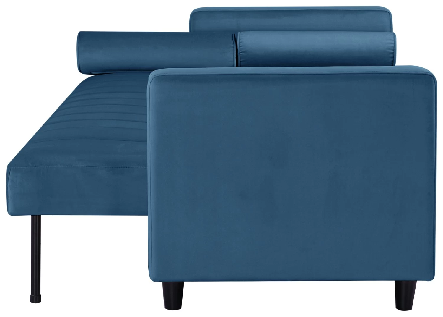 Habitat Preston Clic Clac Velvet Sofa Bed - Navy 9 Habitat Preston Clic Clac Velvet Sofa Bed - Navy - Image 7