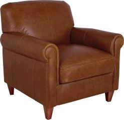 Habitat Kingsley Leather Accent Chair - Tan -Sofa Discount Store 3328662 R Z004A