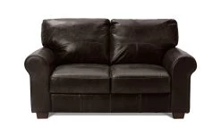 Habitat Salisbury Leather 2 Seater Sofa - Chocolate