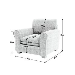 Habitat Lisbon Fabric Armchair - Beige -Sofa Discount Store 3372357 R E001