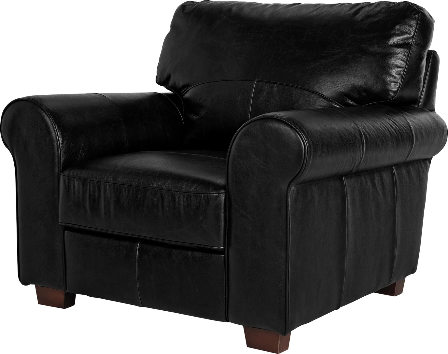Habitat Salisbury Leather Armchair - Black 7 Habitat Salisbury Leather Armchair - Black - Image 5