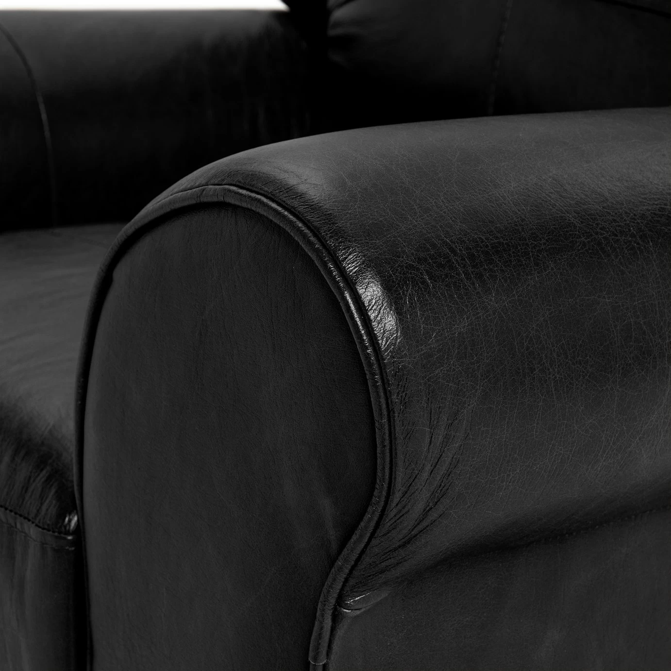 Habitat Salisbury Leather Armchair - Black 9 Habitat Salisbury Leather Armchair - Black - Image 7