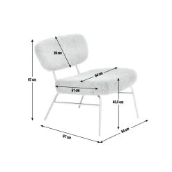 Habitat Cole Boucle Accent Chair - Cream 12 Habitat Cole Boucle Accent Chair - Cream -Sofa Discount Store 3415128 R E001