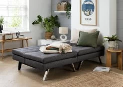 Habitat Duo 2 Seater Clic Clac Sofa Bed - Charcoal -Sofa Discount Store 3432022 R Z004C