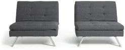 Habitat Duo 2 Seater Clic Clac Sofa Bed - Charcoal -Sofa Discount Store 3432022 R Z006A