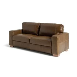 Habitat Eton Leather 3 Seater Sofa - Tan -Sofa Discount Store 3433454 R Z002A