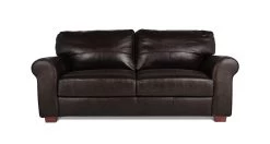 Habitat Salisbury Leather 3 Seater Sofa - Chocolate