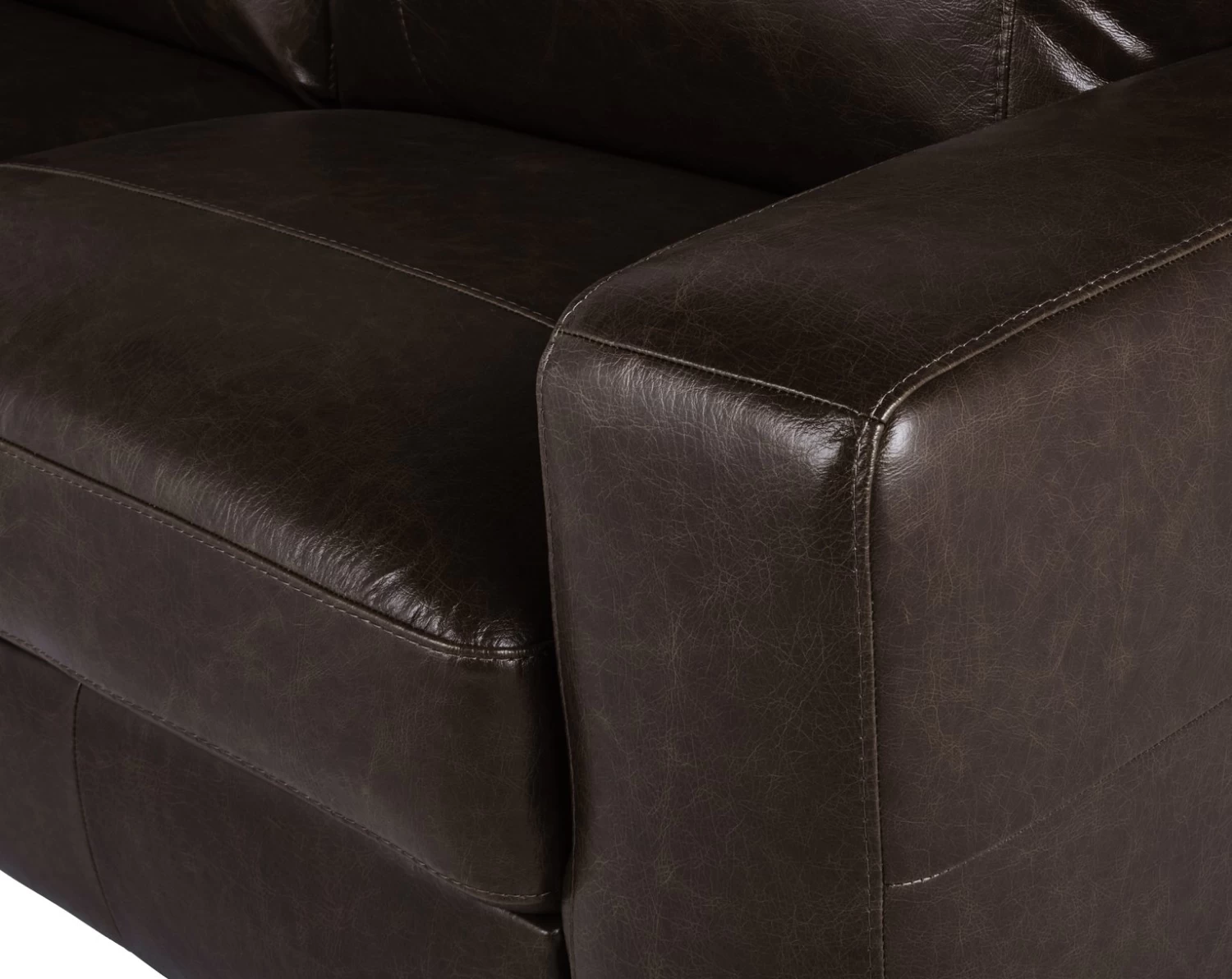 Habitat Salisbury Leather 3 Seater Sofa - Chocolate 11 Habitat Salisbury Leather 3 Seater Sofa - Chocolate - Image 9