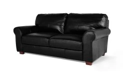 Habitat Salisbury Leather 3 Seater Sofa - Black -Sofa Discount Store 3568604 R Z002A