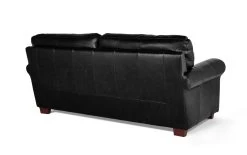 Habitat Salisbury Leather 3 Seater Sofa - Black -Sofa Discount Store 3568604 R Z003A