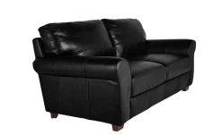 Habitat Salisbury Leather 3 Seater Sofa - Black -Sofa Discount Store 3568604 R Z004A