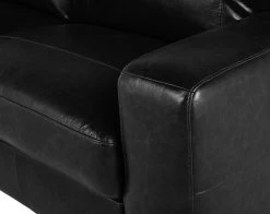 Habitat Salisbury Leather 3 Seater Sofa - Black -Sofa Discount Store 3568604 R Z006A