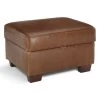Habitat Salisbury Leather Storage Footstool - Tan