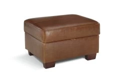 Habitat Salisbury Leather Storage Footstool - Tan -Sofa Discount Store 3575752 R Z002A