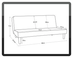 Habitat Patsy 2 Seater Clic Clac Sofa Bed - Charcoal -Sofa Discount Store 3578704 R Z020A