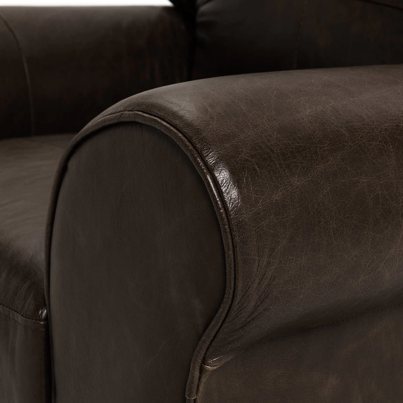 Habitat Salisbury Leather Armchair - Chocolate 11 Habitat Salisbury Leather Armchair - Chocolate - Image 9