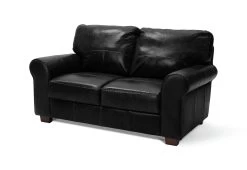 Habitat Salisbury Leather 2 Seater Sofa - Black -Sofa Discount Store 3609123 R Z002A