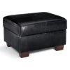 Habitat Salisbury Leather Storage Footstool - Black -Sofa Discount Store 3654666 R Z001A