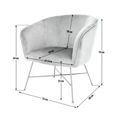 Habitat Jax Velvet Accent Chair - Navy -Sofa Discount Store 4016234 R E001