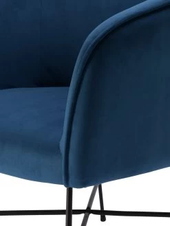 Habitat Jax Velvet Accent Chair - Navy -Sofa Discount Store 4016234 R Z006A