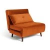 Habitat Roma Single Velvet Chairbed - Orange 1 Habitat Roma Single Velvet Chairbed - Orange -Sofa Discount Store 4165707 R Z001A