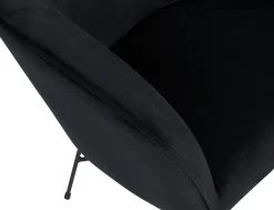 Habitat Jax Velvet Accent Chair - Black -Sofa Discount Store 4335135 R Z006A