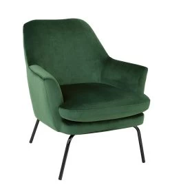 Habitat Celine Velvet Accent Chair - Green -Sofa Discount Store 4378439 R Z004A