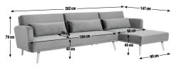 Habitat Andy Right Corner Velvet Clic Clac Sofa Bed - Navy -Sofa Discount Store 4461126 R E001