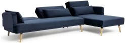 Habitat Andy Right Corner Velvet Clic Clac Sofa Bed - Navy -Sofa Discount Store 4461126 R Z002A