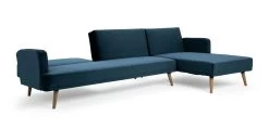 Habitat Andy Right Corner Velvet Clic Clac Sofa Bed - Navy -Sofa Discount Store 4461126 R Z006A