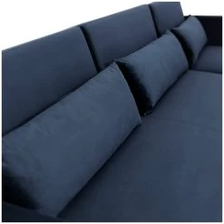 Habitat Andy Right Corner Velvet Clic Clac Sofa Bed - Navy -Sofa Discount Store 4461126 R Z008A