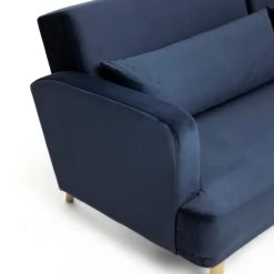 Habitat Andy Right Corner Velvet Clic Clac Sofa Bed - Navy -Sofa Discount Store 4461126 R Z009A