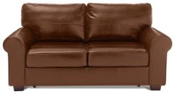 Habitat Salisbury 2 Seater Leather Sofa Bed - Tan
