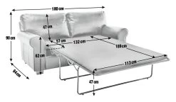 Habitat Salisbury 2 Seater Leather Sofa Bed - Black 9 Habitat Salisbury 2 Seater Leather Sofa Bed - Black -Sofa Discount Store 4552121 R E001