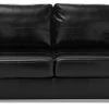 Habitat Salisbury 2 Seater Leather Sofa Bed - Black -Sofa Discount Store 4552121 R Z001A