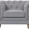 Habitat Chesterfield Fabric Armchair - Light Grey