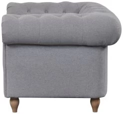 Habitat Chesterfield Fabric Armchair - Light Grey -Sofa Discount Store 4630531 R Z003A