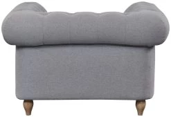 Habitat Chesterfield Fabric Armchair - Light Grey -Sofa Discount Store 4630531 R Z004A