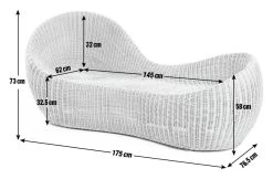 Habitat Betal Rattan 2 Seater Sofa - Natural -Sofa Discount Store 4636755 R E001