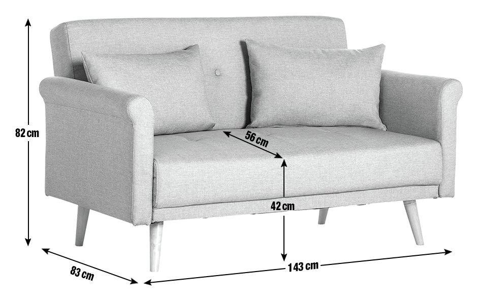 Habitat Evie Fabric 2 Seater Sofa In A Box - Charcoal 6 Habitat Evie Fabric 2 Seater Sofa In A Box - Charcoal - Image 4