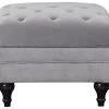 Habitat Chesterfield Velvet Storage Footstool - Light Grey 1 Habitat Chesterfield Velvet Storage Footstool - Light Grey -Sofa Discount Store 4654287 R Z001A