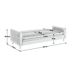 Habitat Brooks Clic Clac Fabric Sofa Bed - Grey -Sofa Discount Store 4665537 R E001