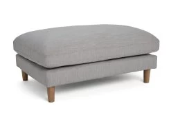 Habitat Salome Fabric Ottoman Footstool - Light Grey -Sofa Discount Store 4743693 R Z002A